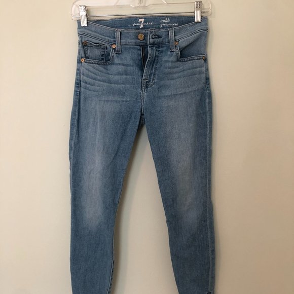 7 For All Mankind Pants - 7 For All Mankind Ankle Straight Leg Jeans